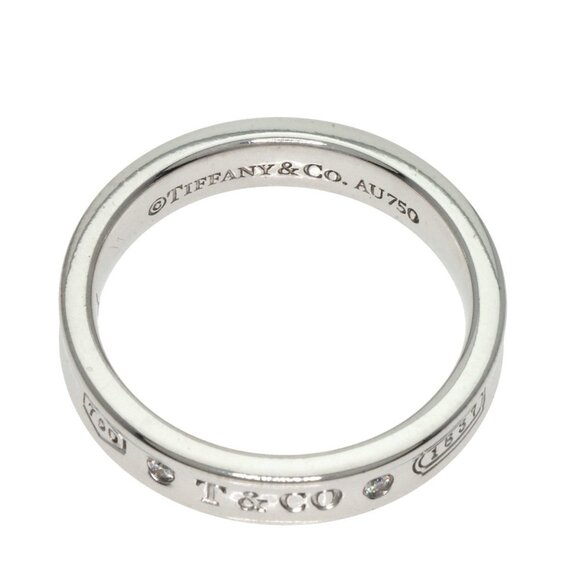 TIFFANY & CO. 18k White Gold Diamond Ring - Picture 4 of 8